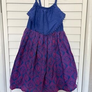 Cat & Jack Blue and Pink Patterned Kids Dress